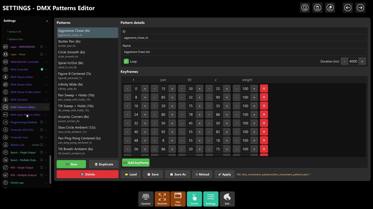 Patterns Editor library