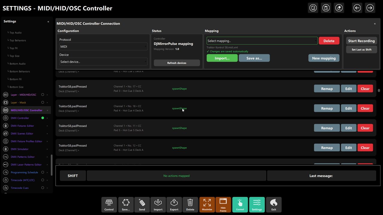 Controller panel with Traktor mapping