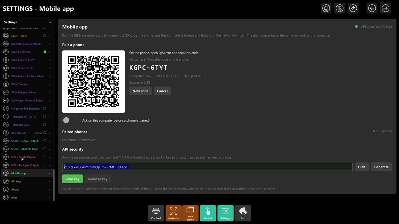 Pairing QR code