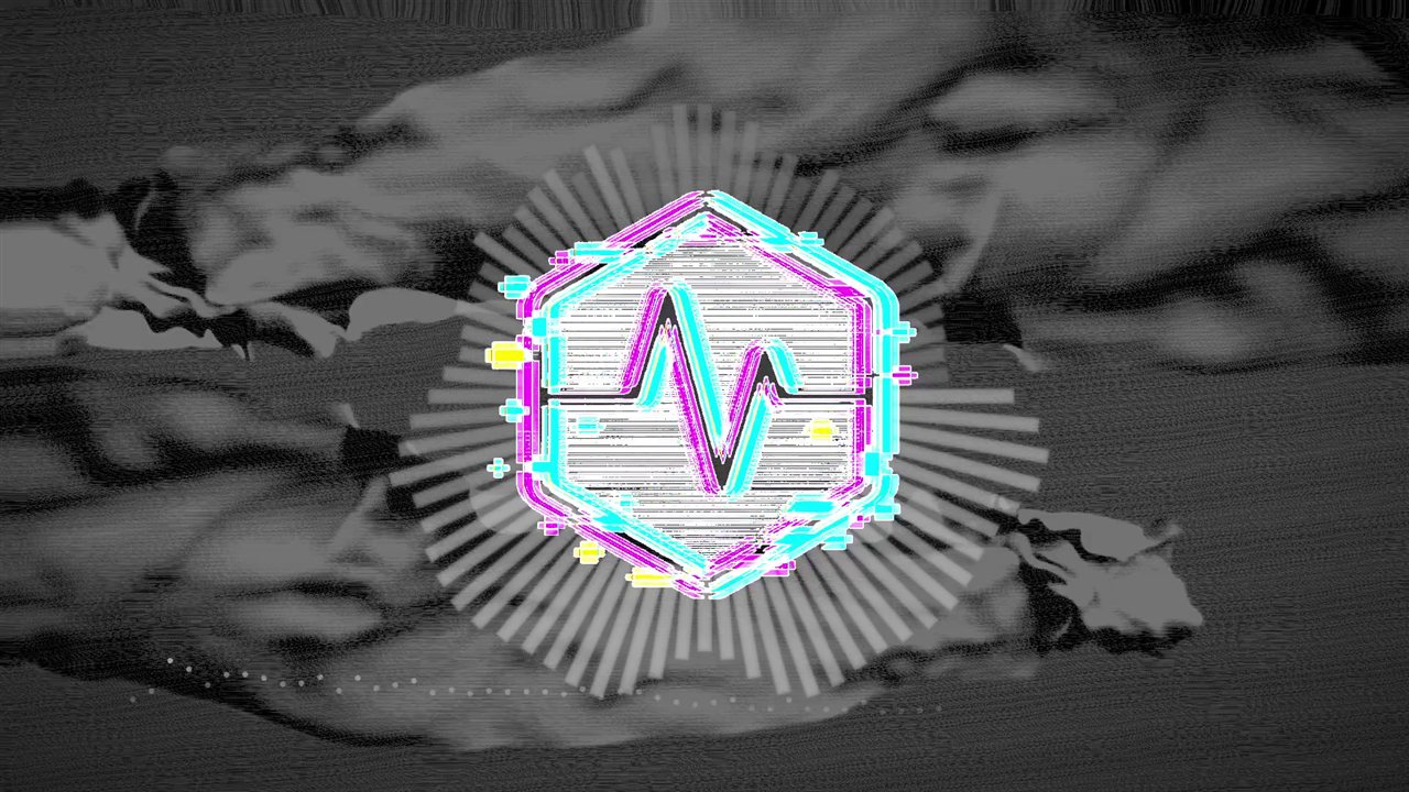 Logo over monochrome bed