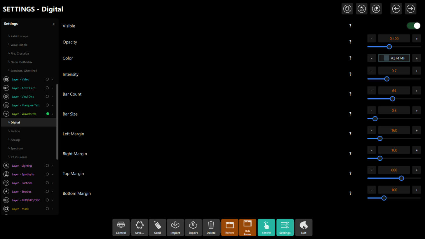 Digital settings